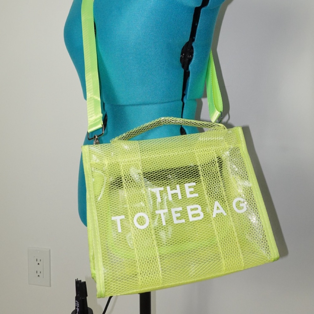 Neon Green Clear “The Tote Bag” Crossbody Handbag